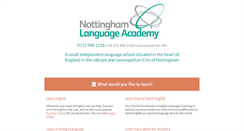Desktop Screenshot of nottinghamlanguageacademy.co.uk